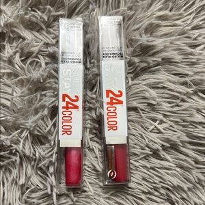 24 Color Liquid Lipstick Duo - Blush on (105) & Crisp Magneta (305)